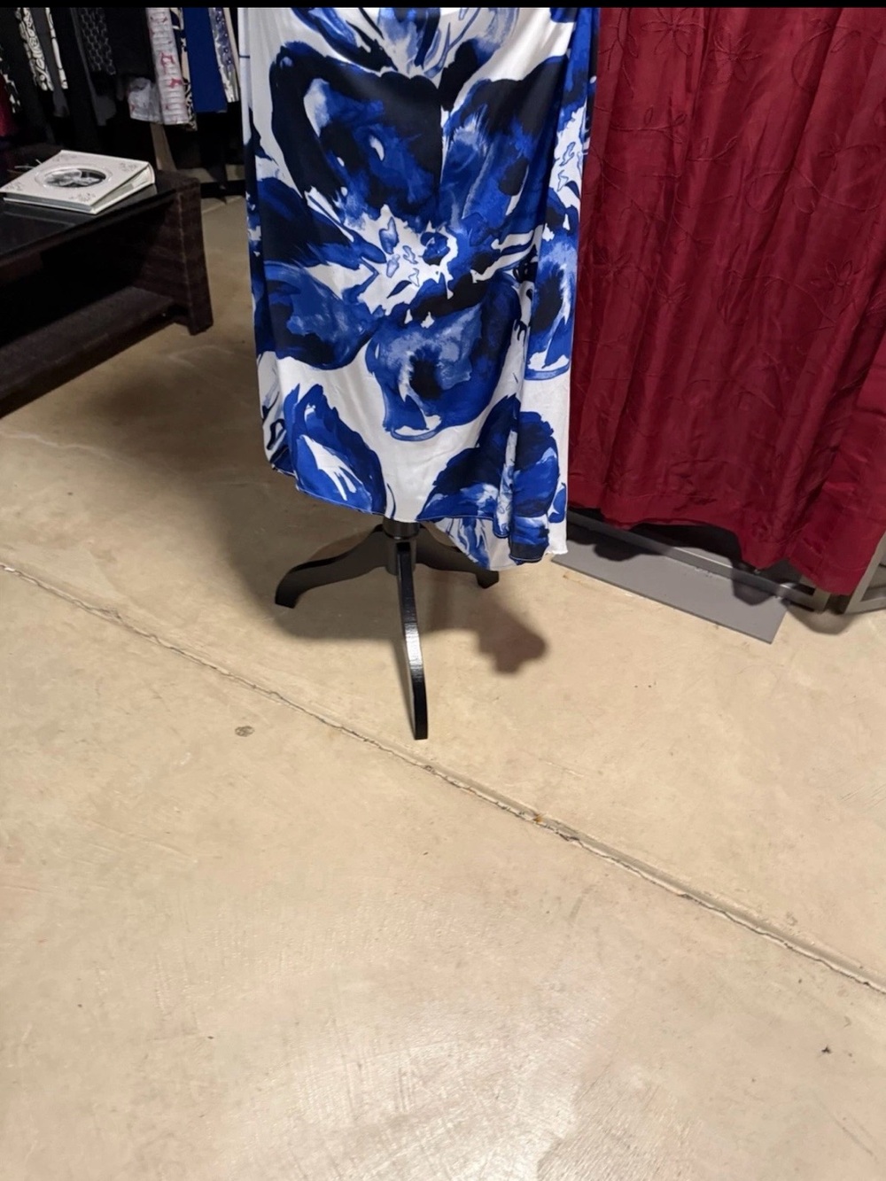 Donna Karan Blue and White Floral Dress - Picture 5 of 10